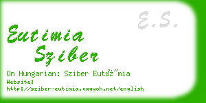 eutimia sziber business card
